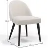 Buy Dining Chair - Upholstered in Bouclé Fabric - Percin White 61051 with a guarantee