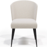 Buy Dining Chair - Upholstered in Bouclé Fabric - Yerne White 61053 - in the EU