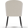 Buy Dining Chair - Upholstered in Bouclé Fabric - Yerne White 61053 in the Europe