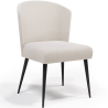 Buy Dining Chair - Upholstered in Bouclé Fabric - Yerne White 61053 - prices