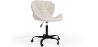Buy Office chair upholstered in Bouclé fabric - Winka Black Frame White 61055 with a guarantee