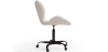 Buy Office chair upholstered in Bouclé fabric - Winka Black Frame White 61055 - in the EU