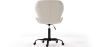 Buy Office chair upholstered in Bouclé fabric - Winka Black Frame White 61055 - prices