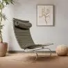 Buy Armchair Upholstered in Black Leather with Metal Frame – Modern and Durable Design Black 16830 - prices