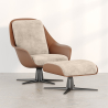 Buy Contemporary Upholstered Design Armchair with Footrest - Aletha White 61066 in the Europe