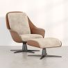 Buy Contemporary Upholstered Design Armchair with Footrest - Aletha White 61066 - in the EU