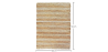 Buy RectangularJute Rug - Boho Bali - 100x120 CM - Selfa Natural 61077 home delivery