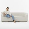 Buy 3/4 Seater Sofa - Upholstered in Bouclé Fabric - Treya White 60661 at MyFaktory
