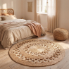 Buy Round Jute Rug - Boho Bali - 100 CM - Nylah Natural 61083 at MyFaktory