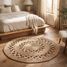 Buy Round Jute Rug - Boho Bali - 100 CM - Nylah Natural 61083 home delivery