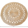 Buy Round Jute Rug - Boho Bali - 120 CM - Nylah Natural 61084 - in the EU