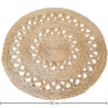 Buy Round Jute Rug - Boho Bali - 150 CM - Nylah Natural 61085 - in the EU