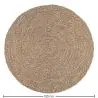 Buy Round Jute Rug - Boho Bali - 120 CM - Jenón Natural 61087 in the Europe