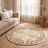 Buy Round Jute Rug - Boho Bali - 120 CM - Aditya Natural 61090 with a guarantee