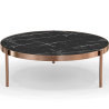Buy Black Marble Coffee Table - 50cm Diameter - Louy Black 61093 - in the EU