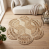 Buy Round Jute Rug - Boho Bali - 120 CM - Bacu Natural 61095 home delivery