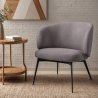 Buy Curved Design Upholstered Armchair Contemporary Style - Opreh Dark grey 61100 - prices