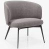 Buy Curved Design Upholstered Armchair Contemporary Style - Opreh Dark grey 61100 in the Europe