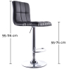 Buy Swivel Chromed Metal Straight Back Bar Stool - Height Adjustable Red 54005 - prices