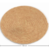 Buy Round jute rug - Boho Bali - 100 CM - Nisha Natural 61070 in the Europe