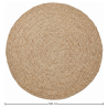 Buy Round Jute Rug - Boho Bali - 100 CM - Jenón Natural 61086 - prices