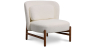 Buy Bouclé Fabric and Wood Armchair - Ebbe White 61135 with a guarantee