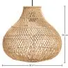 Buy Rattan Ceiling Lamp - Bali Boho Hanging Lamp - Gehe Natural 61136 with a guarantee