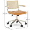 Buy Rattan Office Chair - Swivel - Sembra Brown 61143 in the Europe