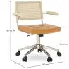 Buy Rattan Office Chair - Swivel - Sembra Brown 61143 in the Europe