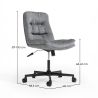 Buy Upholstered Office Chair - Swivel - Arba Dark grey 61144 - prices