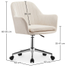 Buy Swivel Office Chair with Armrests - Venia Beige 61145 with a guarantee