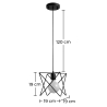 Buy Ceiling Lamp - Industrial Design Pendant Lamp - Star Black 58230 in the Europe