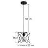Buy Ceiling Lamp - Industrial Design Pendant Lamp - Star Black 58230 home delivery