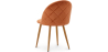 Buy Dining Chair - Upholstered in Velvet - Backrest with Pattern - Bennett Reddish orange 61146 in the Europe