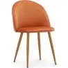 Buy Dining Chair - Upholstered in Velvet - Backrest with Pattern - Bennett Reddish orange 61146 - in the EU