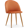 Buy Dining Chair - Upholstered in Velvet - Backrest with Pattern - Bennett Reddish orange 61146 at MyFaktory