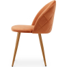 Buy Dining Chair - Upholstered in Velvet - Backrest with Pattern - Bennett Reddish orange 61146 home delivery