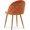 Buy Dining Chair - Upholstered in Velvet - Backrest with Pattern - Bennett Reddish orange 61146 - in the EU