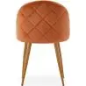 Buy Dining Chair - Upholstered in Velvet - Backrest with Pattern - Bennett Reddish orange 61146 at MyFaktory