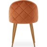 Buy Dining Chair - Upholstered in Velvet - Backrest with Pattern - Bennett Reddish orange 61146 - prices