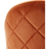 Buy Dining Chair - Upholstered in Velvet - Backrest with Pattern - Bennett Reddish orange 61146 at MyFaktory