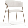 Buy Dining chair - Upholstered in Bouclé Fabric - Lona White 61148 - in the EU