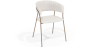Buy Dining chair - Upholstered in Bouclé Fabric - Lona White 61148 - prices