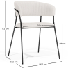Buy Dining chair - Upholstered in Bouclé Fabric - Lona White 61149 at MyFaktory