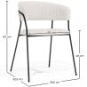 Buy Dining chair - Upholstered in Bouclé Fabric - Lona White 61149 with a guarantee