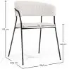 Buy Dining chair - Upholstered in Bouclé Fabric - Lona White 61149 - in the EU