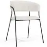 Buy Dining chair - Upholstered in Bouclé Fabric - Lona White 61149 at MyFaktory
