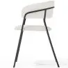 Buy Dining chair - Upholstered in Bouclé Fabric - Lona White 61149 home delivery