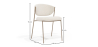 Buy Dining chair - Upholstered in Bouclé Fabric - Vara White 61150 at MyFaktory