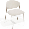 Buy Dining chair - Upholstered in Bouclé Fabric - Vara White 61150 home delivery